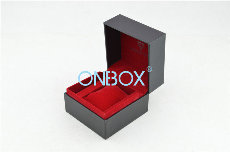 Square Specialty Leather Watch Boxes Recyclable Hot Stamping
